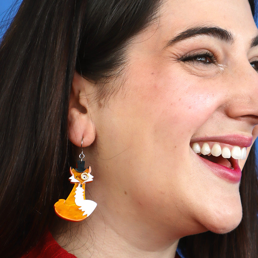 Felix the Fox Drop Earrings