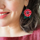 Dazzling Dahlia Drop Earrings