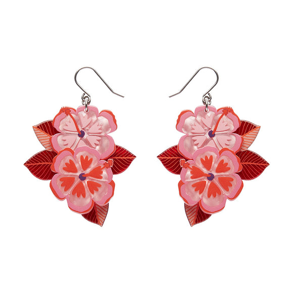 Halcyon Hibiscus Drop Earrings