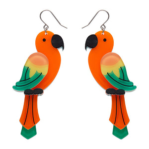 Pancha’s Parrots Drop Earrings