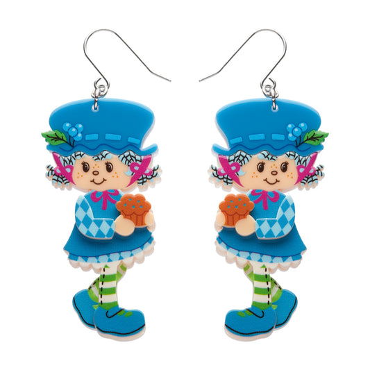Blueberry Muffin Drop Earrings