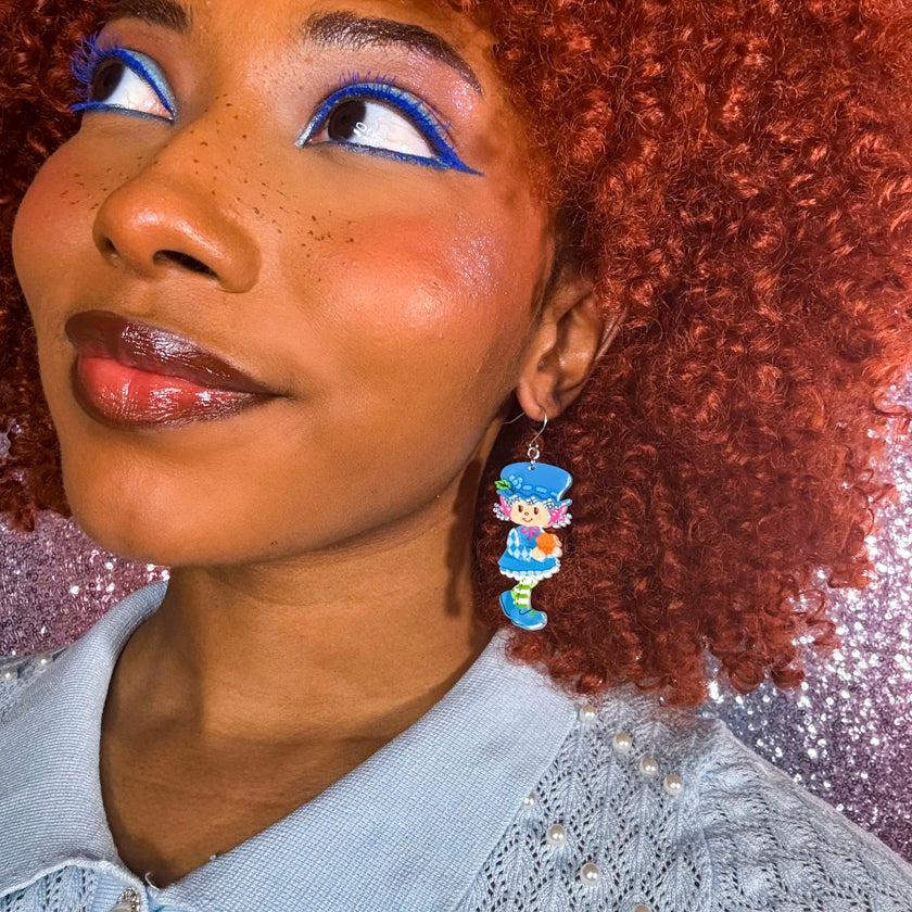 Blueberry Muffin Drop Earrings