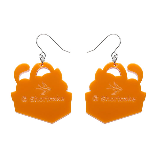 Cozy Custard Cat Drop Earrings