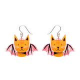 Winged Kitty Drop Earrings