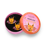 Winged Kitty Drop Earrings