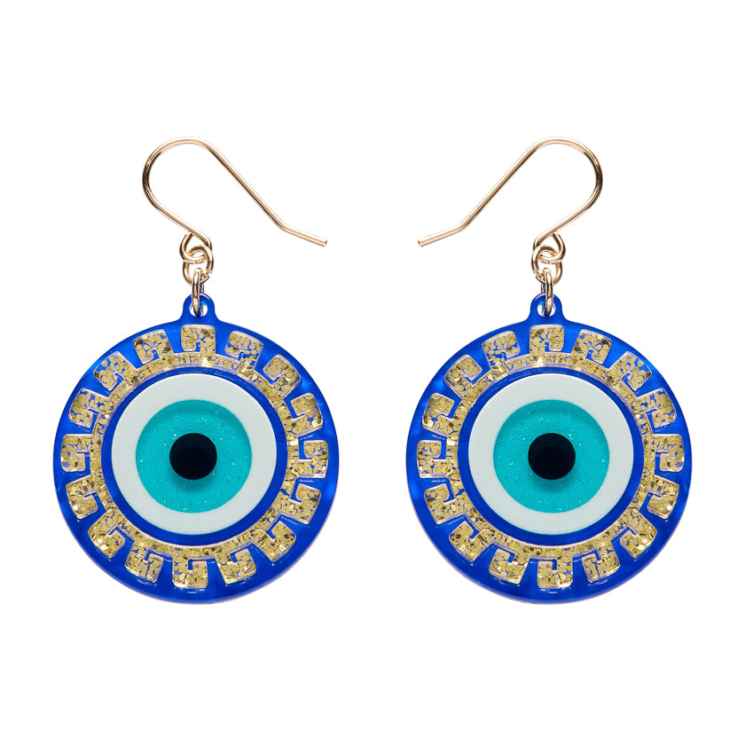 Evil Eye Amulet Drop Earrings