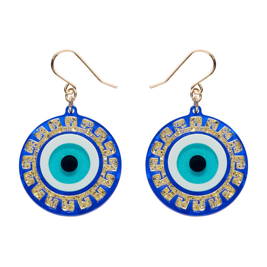 Evil Eye Amulet Drop Earrings