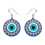 Evil Eye Amulet Drop Earrings