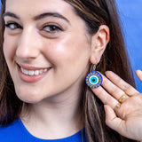 Evil Eye Amulet Drop Earrings