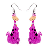 Dino Flintstone Drop Earrings