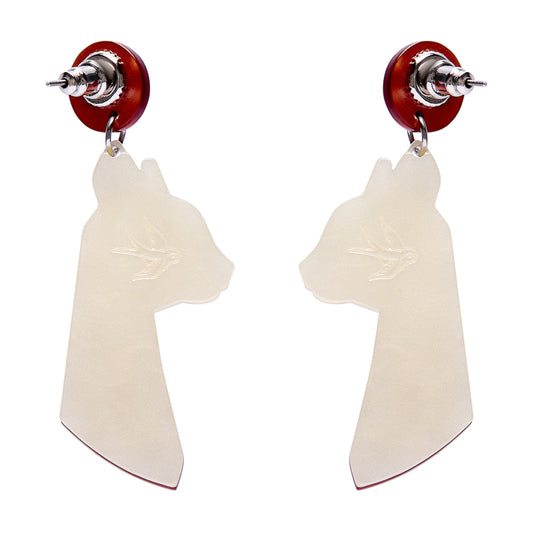 Bastet the Protector Drop Earrings
