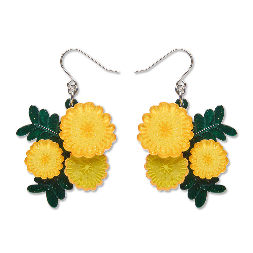 Sunshine Wattle Drop Earrings