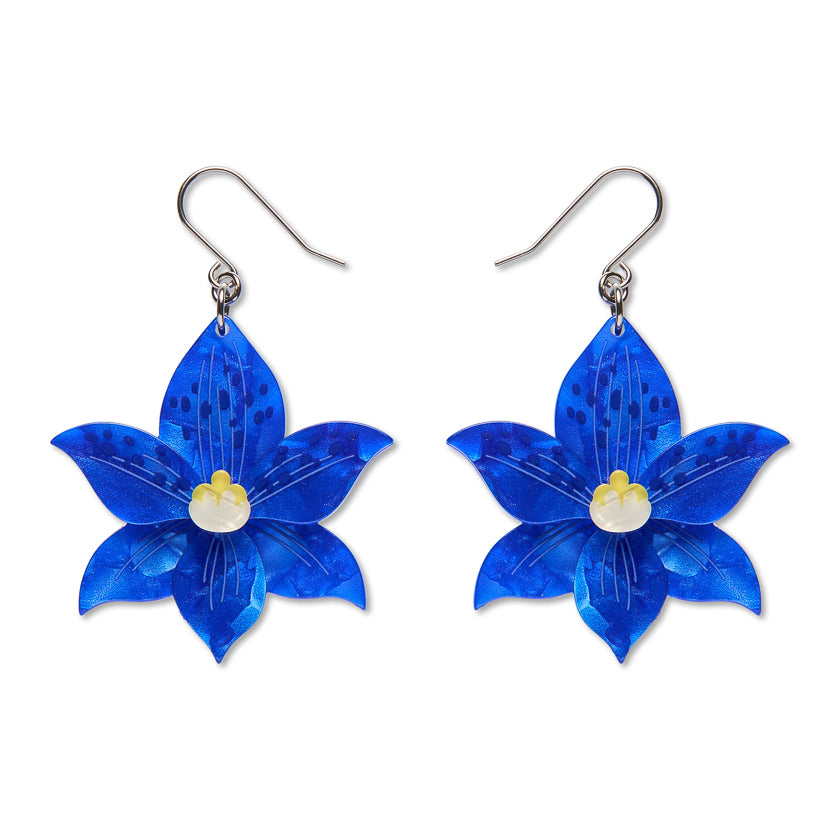 Spotted Sun-Orchid Drop Earrings