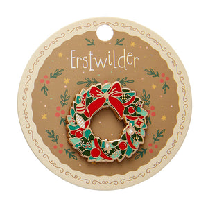 Evergreen Wreath Enamel Pin