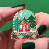 Seasonal Snow Globe Enamel Pin