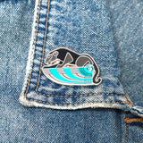 The Panther's Embrace Enamel Pin
