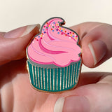 Iced Cupcake Enamel Pin