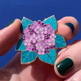 Heavenly Hydrangea Enamel Pin