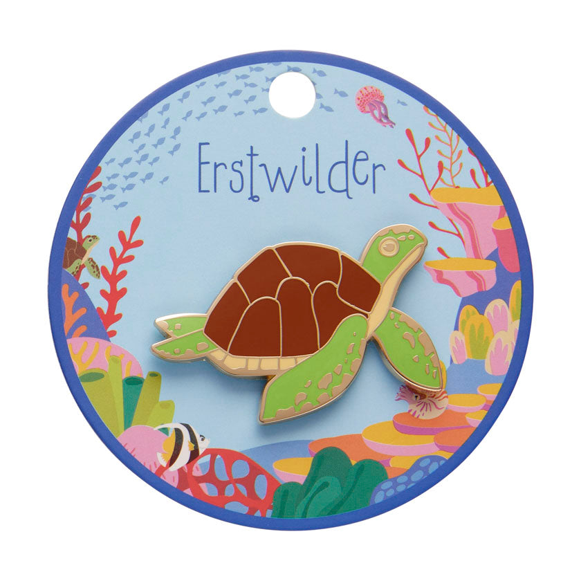 Green Turtle Enamel Pin