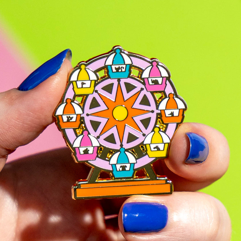 A Wheely Good View Enamel Pin