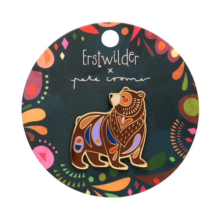 The Brawny Brown Bear Enamel Pin