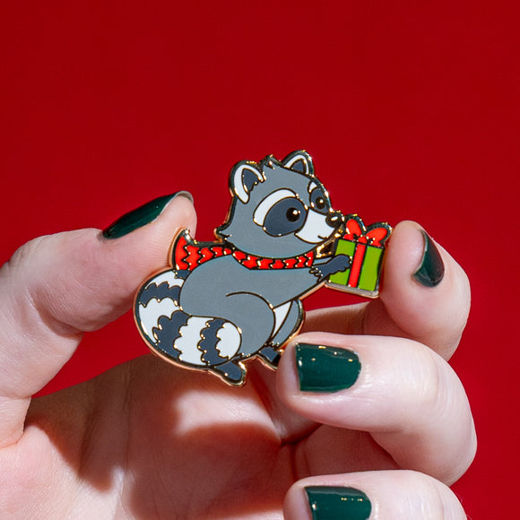 Rhi-Rhi the Raccoon Enamel Pin