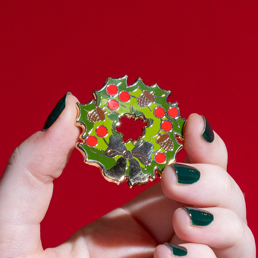 Forest Wreath Enamel Pin