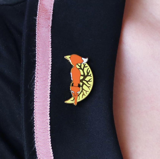 The Prowling Fox Enamel Pin