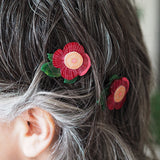 Pretty Poppies Hair Clips Set - 2 Piece