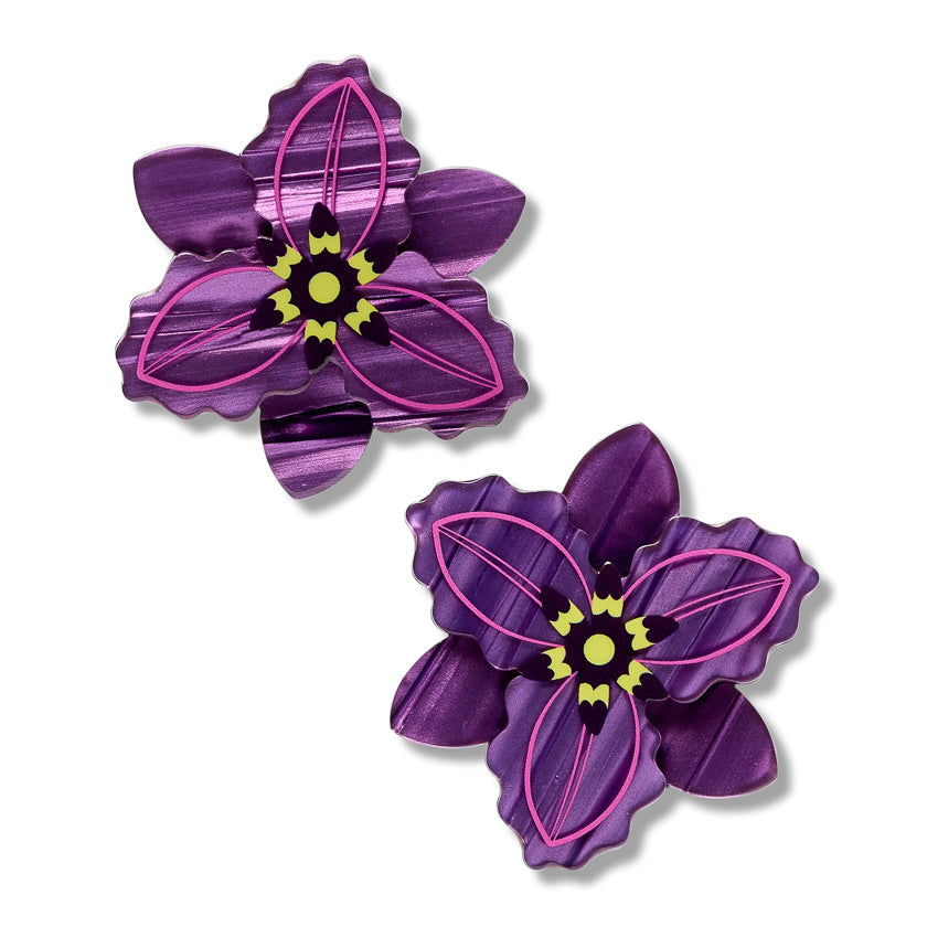 Chocolate Lily Hair Clips – 2 Piece