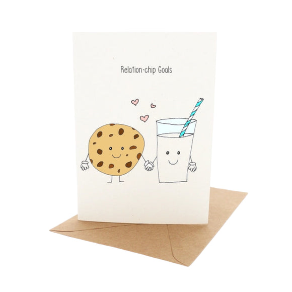 Punny Milk & Cookie Card