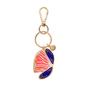 Fervent Feather Flower Enamel Keyring