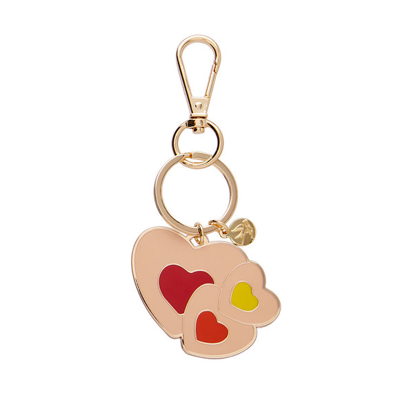 Lolly Heart Cookies Key Ring