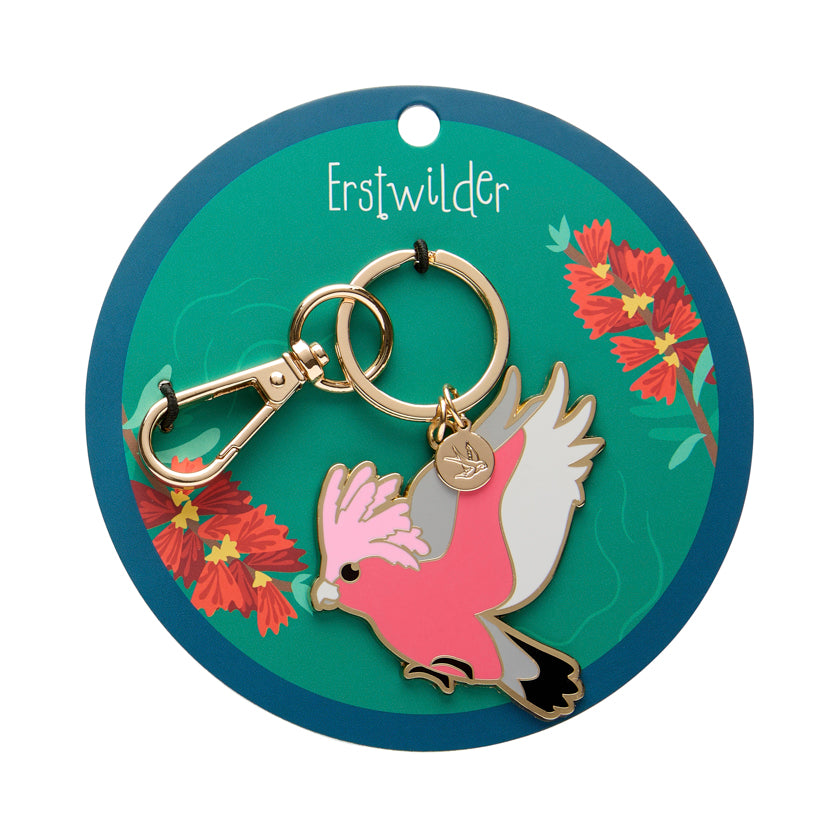 Gertie the Galah Enamel Key Ring