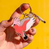 Gertie the Galah Enamel Key Ring