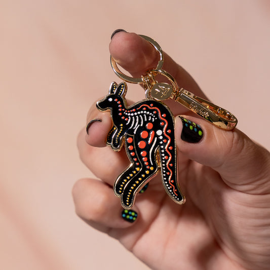 Matjumpa Ritjinguthinha (Kangaroo) Enamel Key Ring