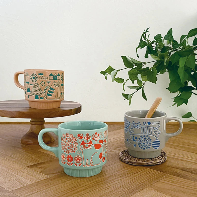 Walking Cat Stackable Mug - Universe