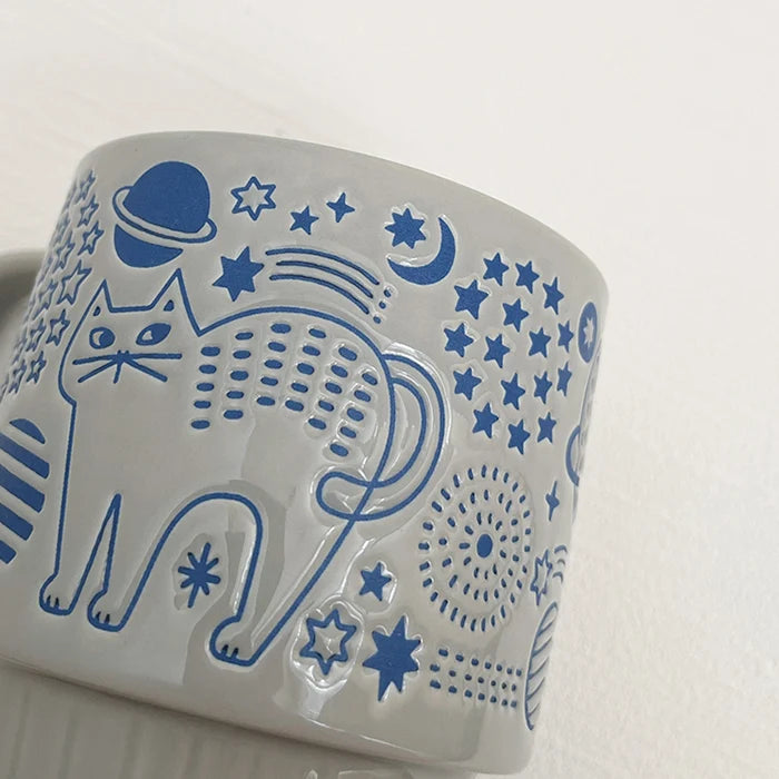 Walking Cat Stackable Mug - Universe