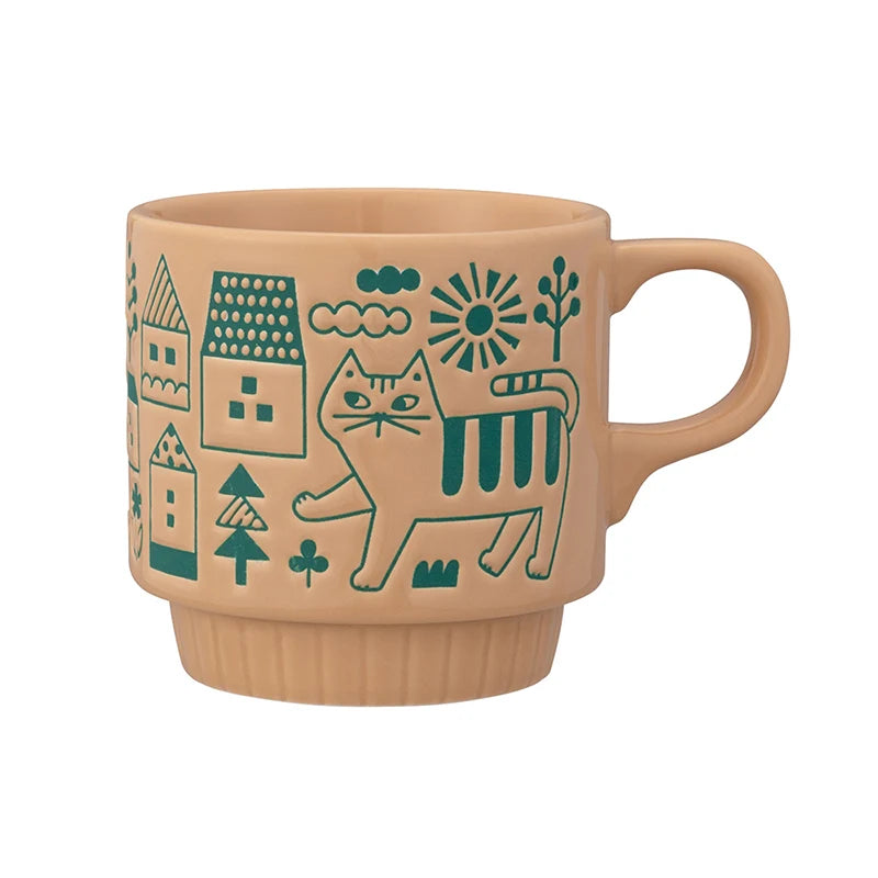 Walking Cat Stackable Mug - Street