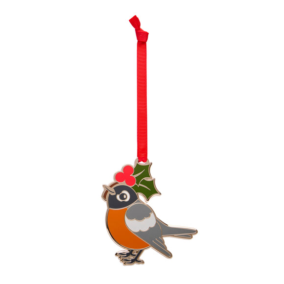 Ruby the Robin Enamel Ornament