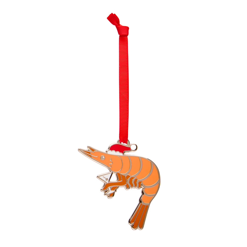 Pascal the Prawn Enamel Ornament
