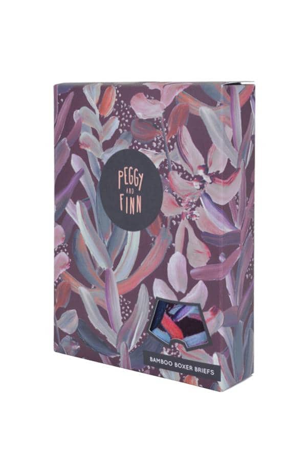 PEGGY AND FINN Protea Burgundy Bamboo Underwear