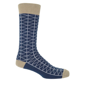 PEPER HAROW Royal Blue Tritile Socks
