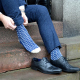 PEPER HAROW Royal Blue Tritile Socks