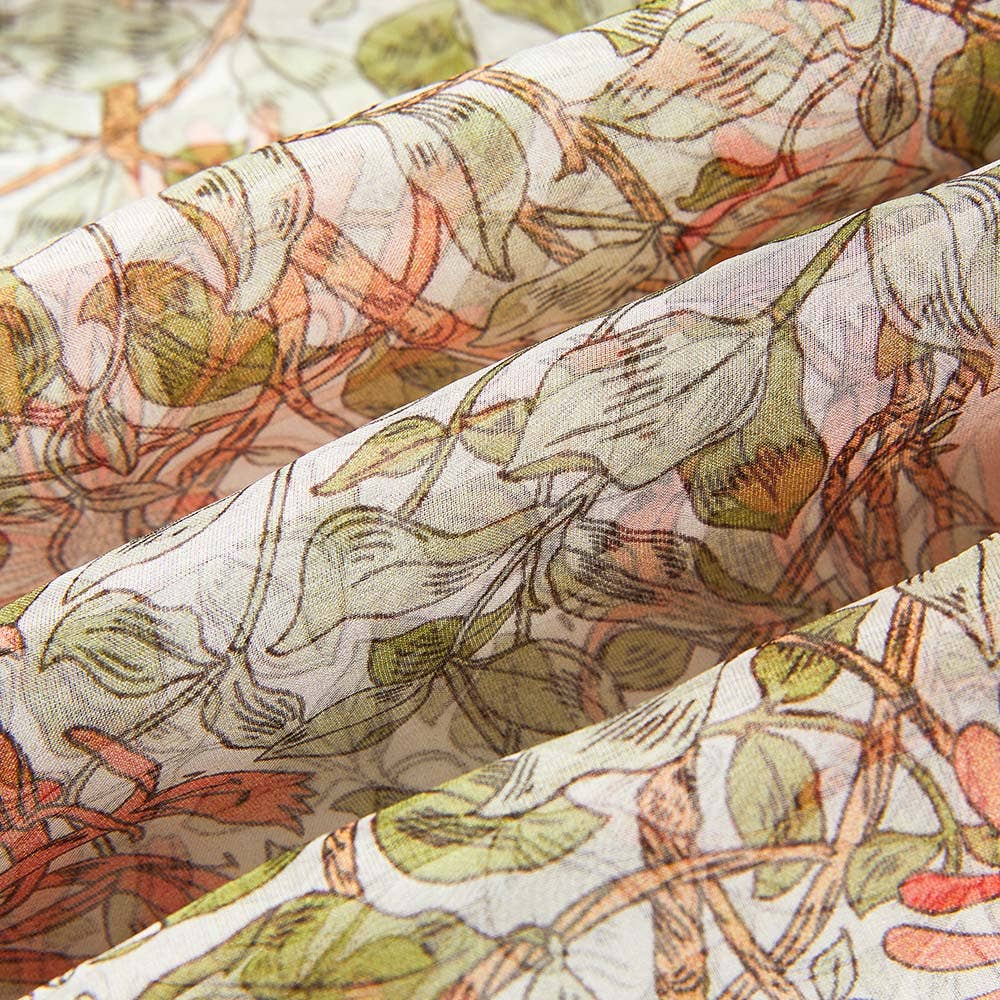 May Morris Honeysuckle Pure Silk Scarf
