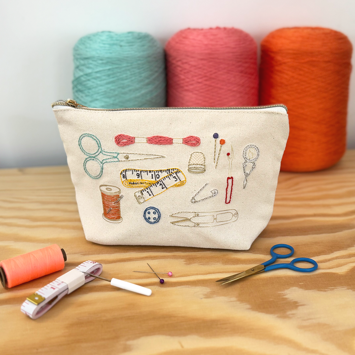 Stitch Your Craft Tools Zip Pouch - Embroidery Kit