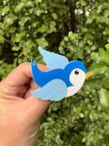 Classic Blue Bluebird Brooch