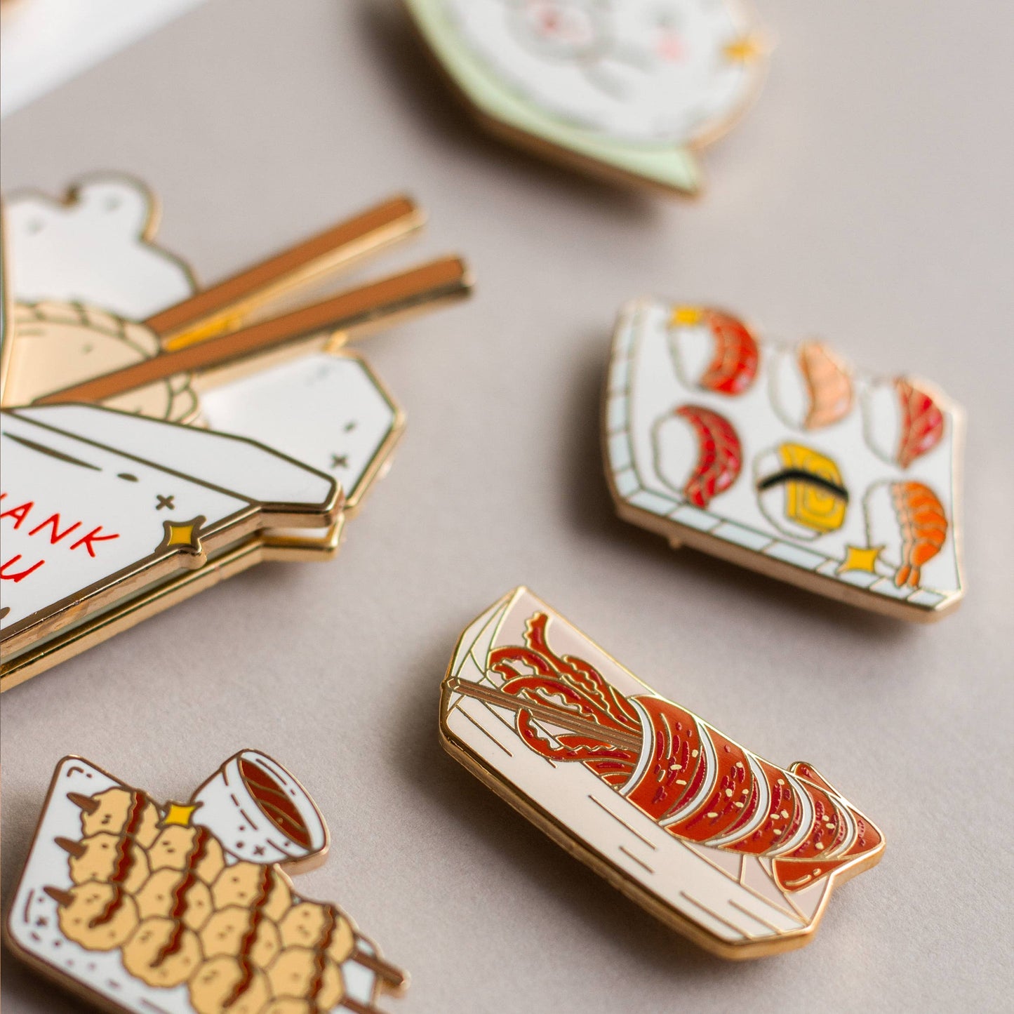 Grilled Pork Balls Enamel Pin