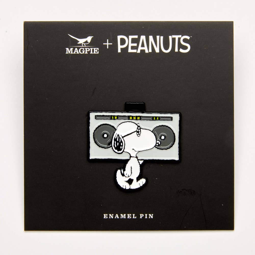 Peanuts Pin - Music is Life - Boombox