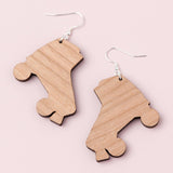Rainbow Roller Skate Wooden Earrings